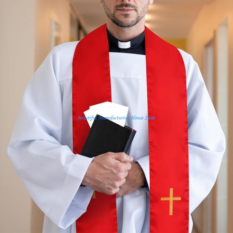 Stole Wedding Shawl - E56A Reversible Minister Stole Clergy Shawl