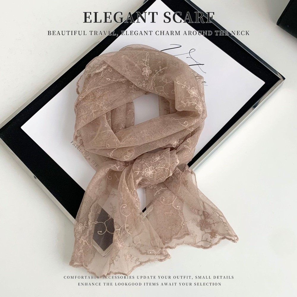 Fashion Long Lace Scarf Breath - Ascot Neck Scarf review and price