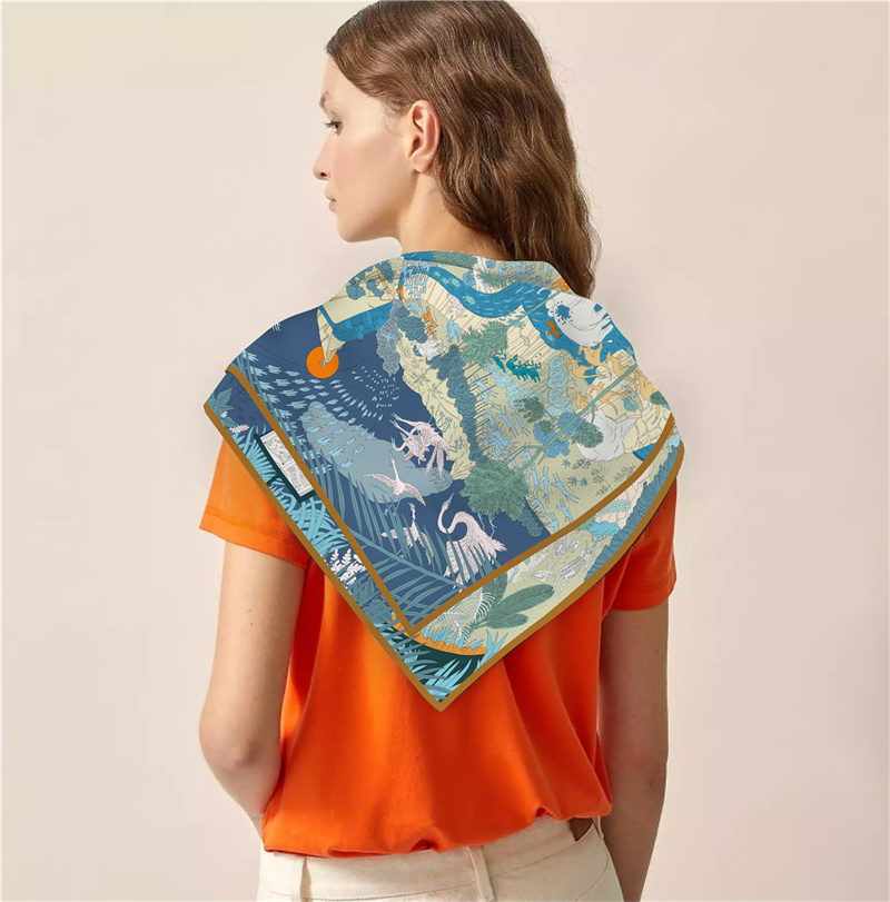 Silk Scarf Women Rainforest An - Scarf Silk Square review and price