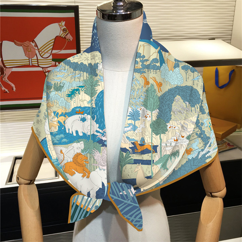 Silk Scarf Women Rainforest An - Scarf Silk Square review and price