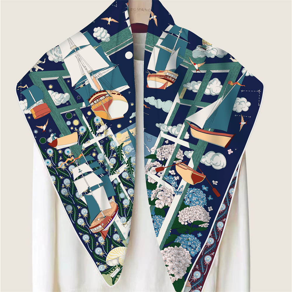 90CM Brand Silk Scarves Wraps  - Scarf Silk Square review and price