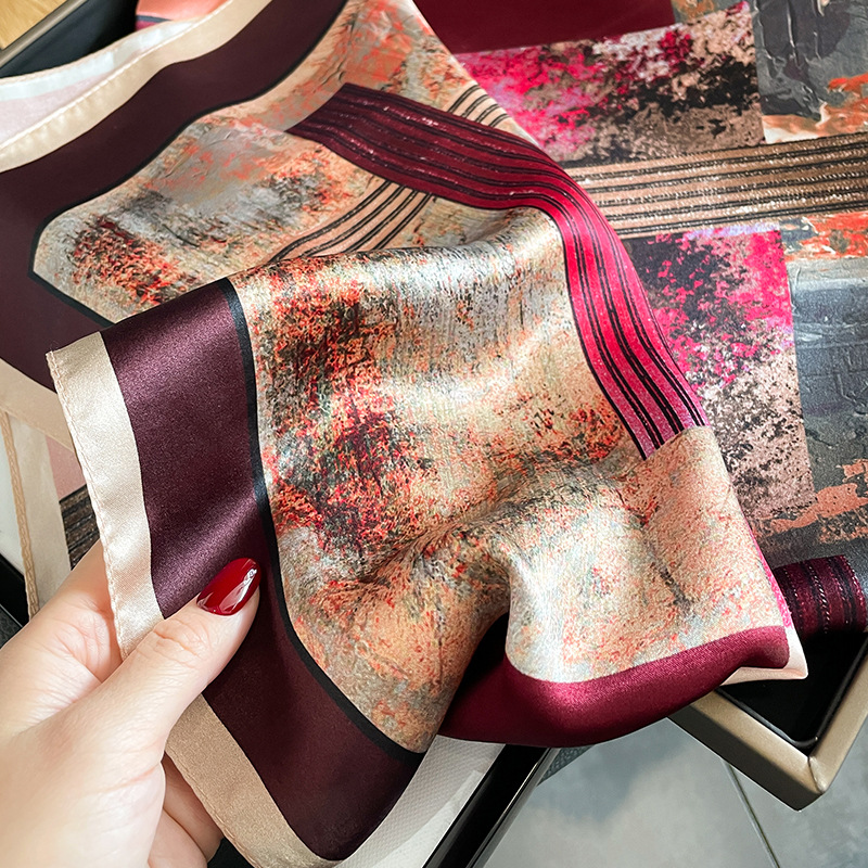 100% Real Silk Square Scarf Wo - Ascot Neck Scarf review and price