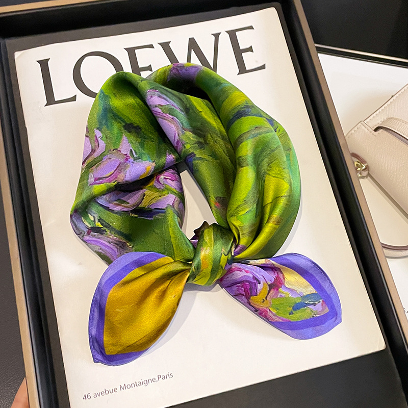 New 2023 Real Silk Hair Scarf  - Ascot Neck Scarf review and price
