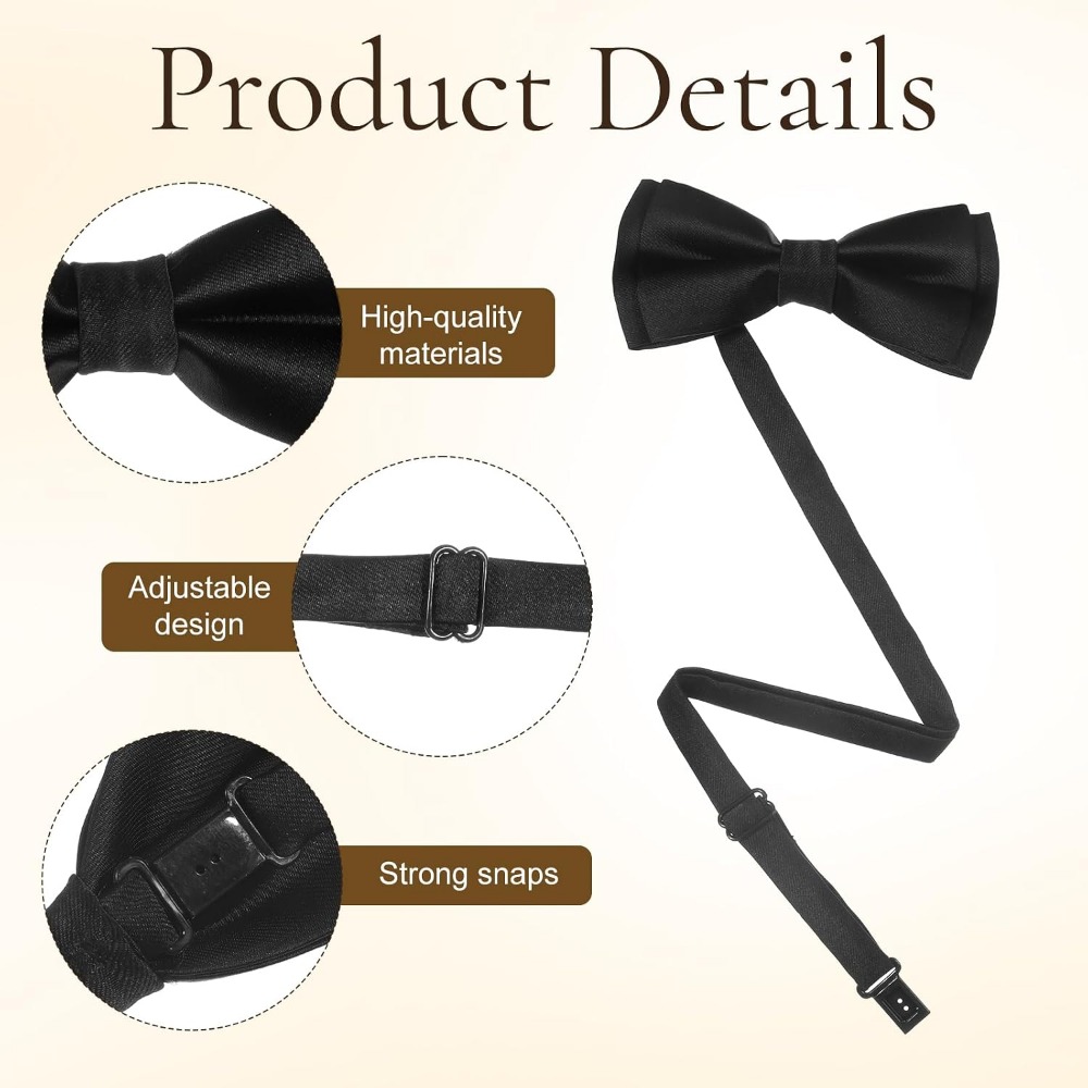 Men's Bow Ties, 2-Pack Solid C - Bow Tie Pre Tied review and price