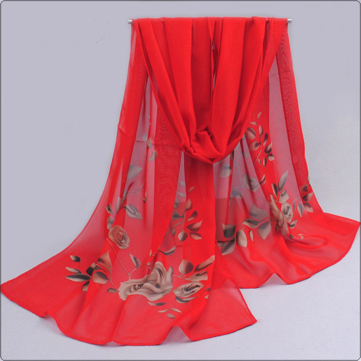 1pcs Chiffon Scarf Simple Eleg - Ascot Neck Scarf review and price