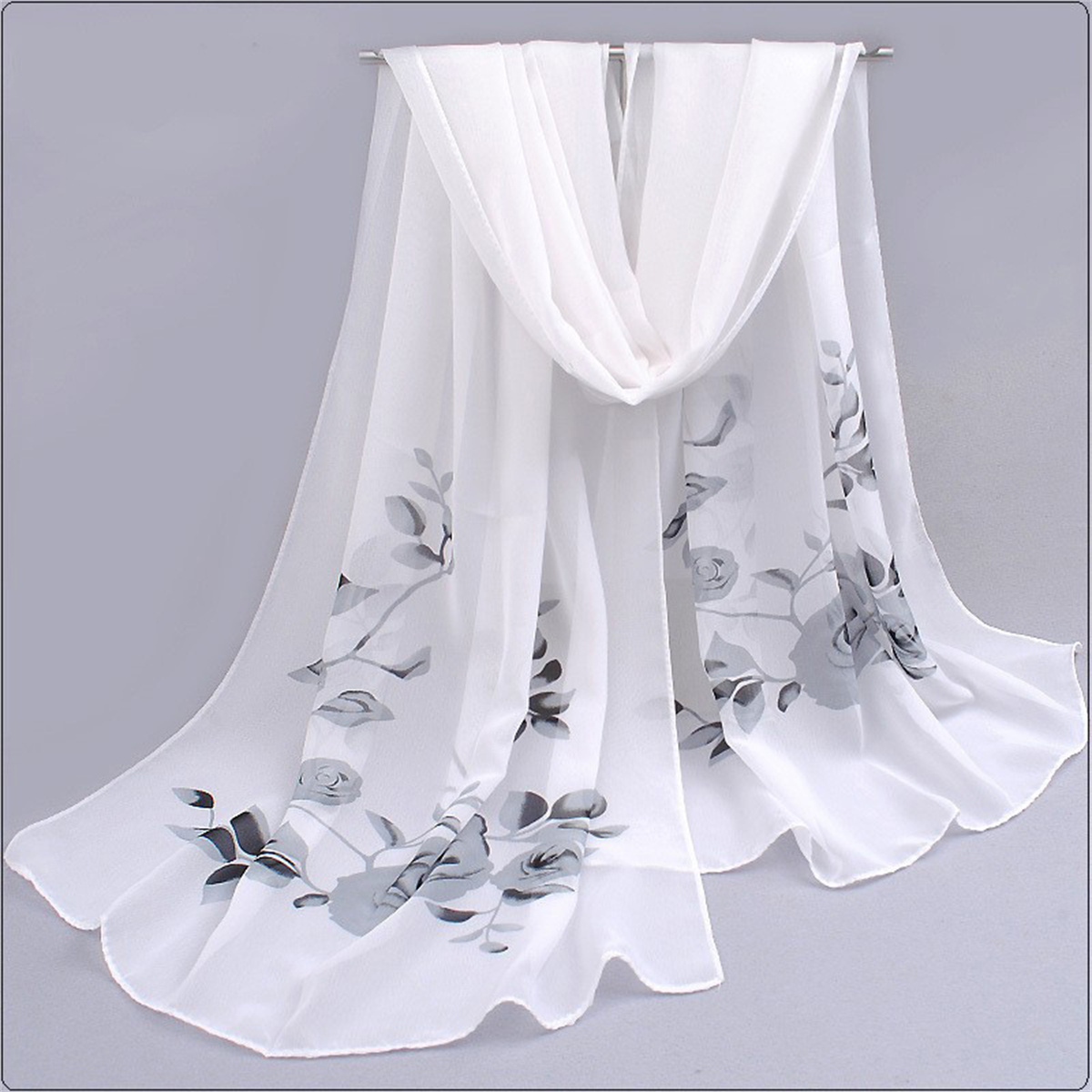 1pcs Chiffon Scarf Simple Eleg - Ascot Neck Scarf review and price