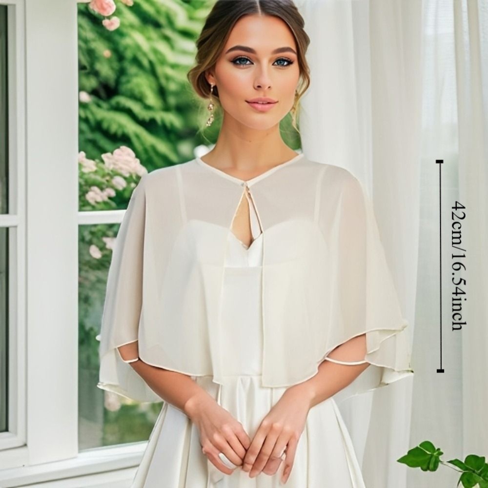 Vintage Sheer Chiffon Capelet  - Stole Wedding Shawl review and price