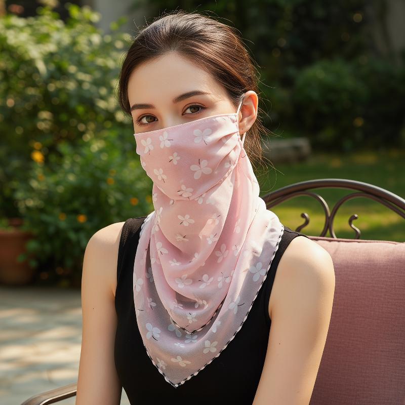 1Pc Adjustable Chiffon Face Ma - Ascot Neck Scarf review and price
