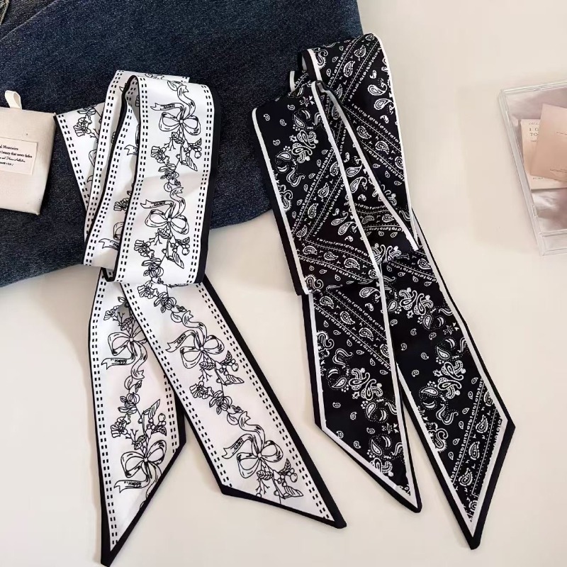 Black White Double Sided Paisl - Ascot Neck Scarf review and price