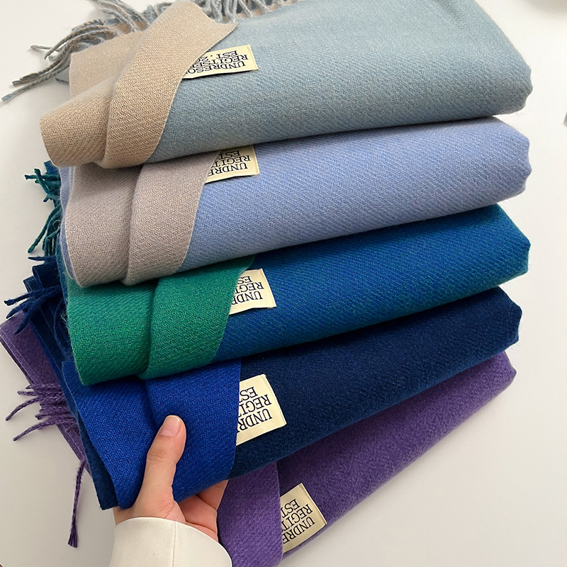Fashion Solid Cashmere Warm Sc - Woven Scarf Blanket review and price