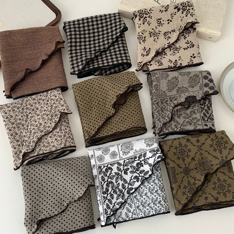 Artistic Floral Triangle Scarf - Ascot Neck Scarf review and price