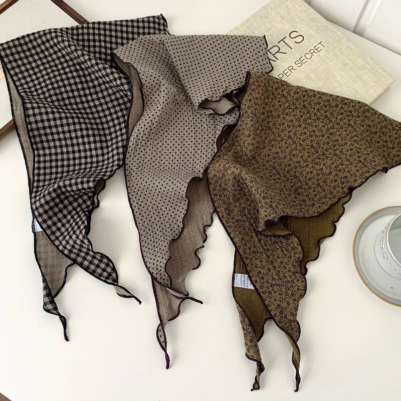 Artistic Floral Triangle Scarf - Ascot Neck Scarf review and price