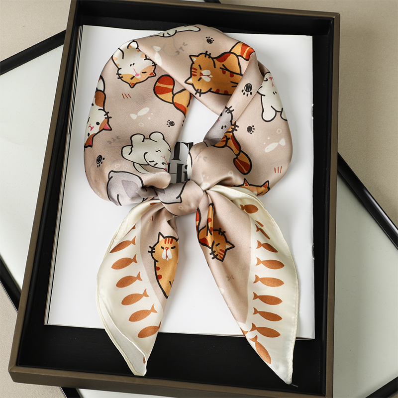 Luxury Silk Shawl Fat Cat Squa - Scarf Silk Square review and price