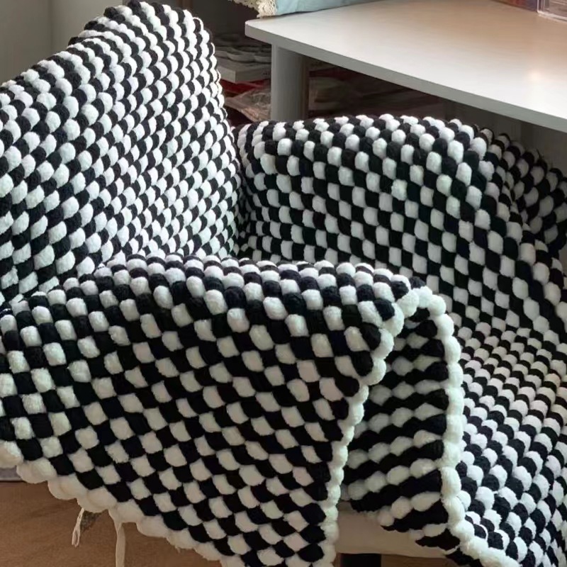 130G/Roll Pompom Yarn Mixed Co - Woven Scarf Blanket review and price